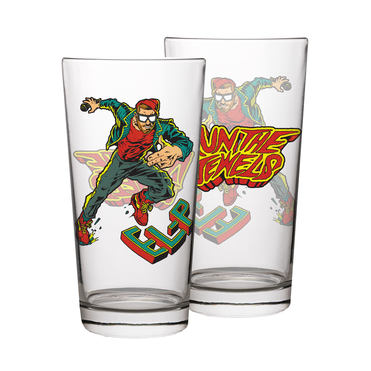 RTJ &#39;DYNAMIC DUO’ COMIC PINT GLASS SET